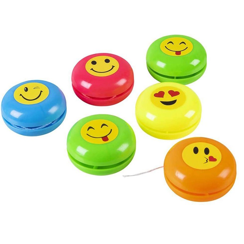 Mini Yoyo in plastica vari colori regalini per fine festa confezione da 6 pz – 530771