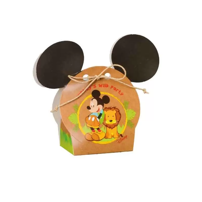 Scatolina porta confetti topolino wild party 55 x 40 x 105 mm 68213