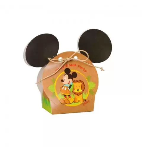 Scatolina porta confetti topolino wild party 55 x 40 x 105 mm 68213