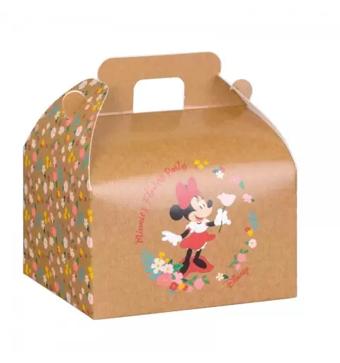 Scatolina porta dolci Minnie flowes party 68227 160 x 140 x 100 mm