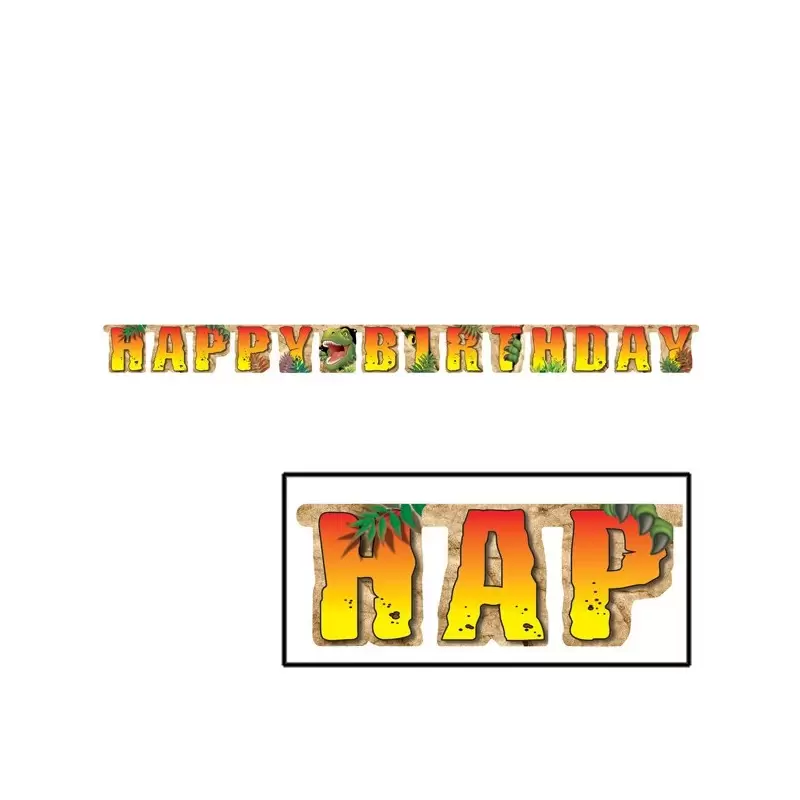 GHIRLANDA FESTONE HAPPY BIRTHDAY DINOSAURI 