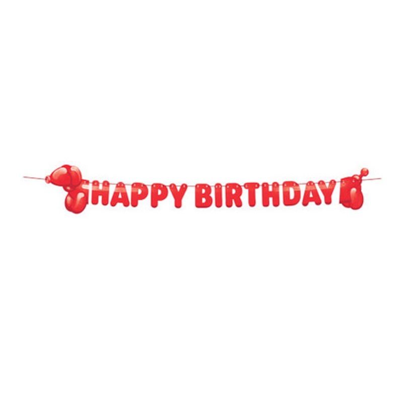 Festone ghirlanda Happy Birthday 180 x 18 cm Balloon Animals 50539