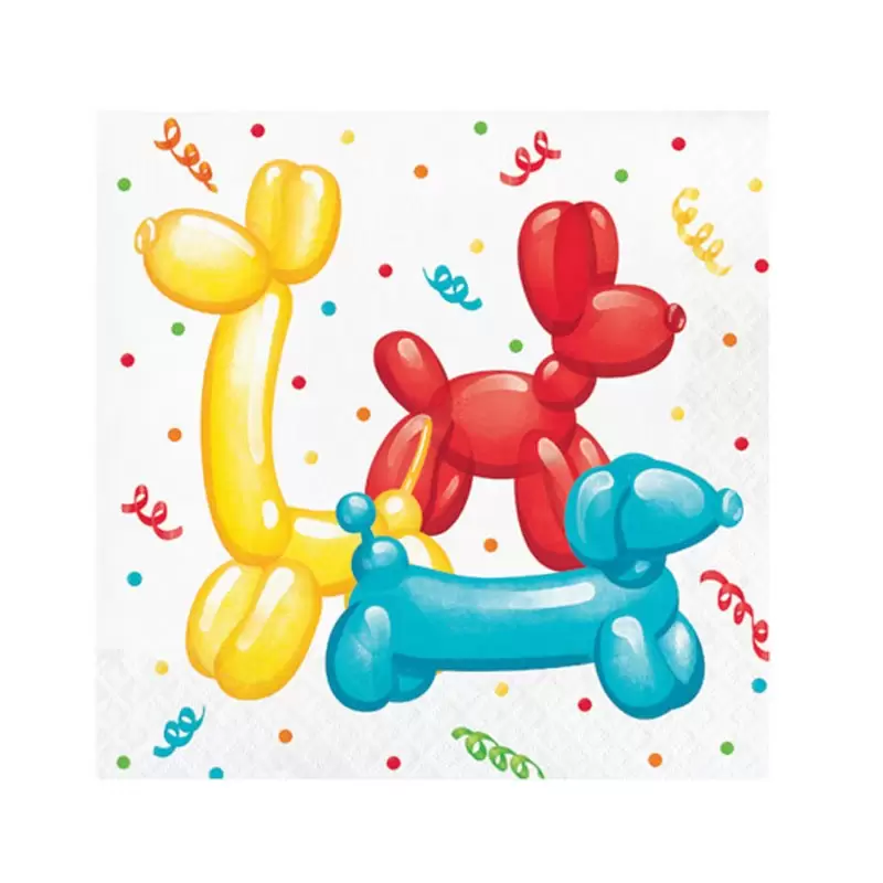 tovaglioli Balloon Animals 16 pz 50535