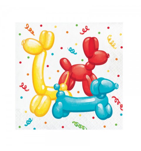 tovaglioli Balloon Animals 16 pz 50535