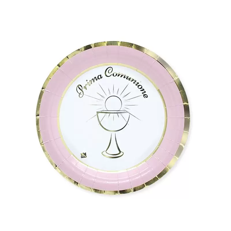 Piatti Dessert Ø 18 cm Comunione Chic Rosa 8 pz. 74316
