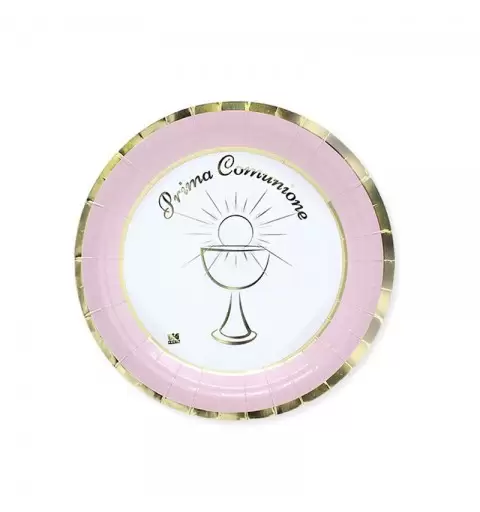 Piatti Dessert Ø 18 cm Comunione Chic Rosa 8 pz. 74316