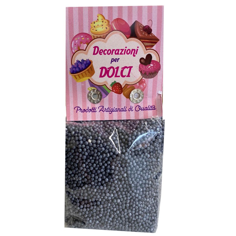 Micro perle perlate nere 200 gr. decorazioni per dolci