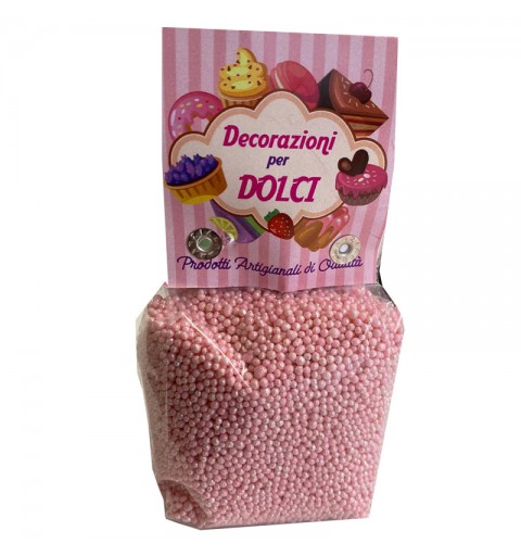 Micro perle perlate rosa 200 gr. decorazioni per dolci