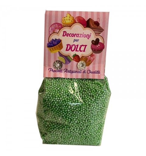 Micro perle perlate verdi 200 gr. decorazioni per dolci