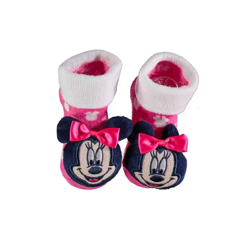 Calzini Neonata Minnie 3D fucsia T.U 1 Paio W20005