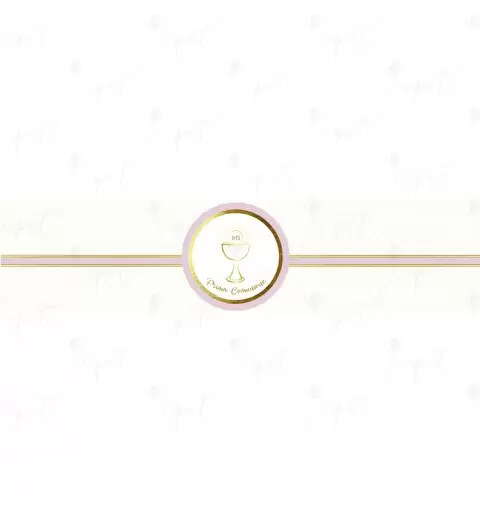 FASCETTA ADESIVA PRIMA COMUNIONE ROSA CHIC - 1 PZ