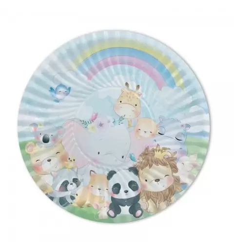 8 Piatti Ø 24 cm Puppies Jungle 74540