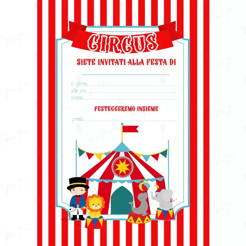 INVITO DI CARTA CIRCO