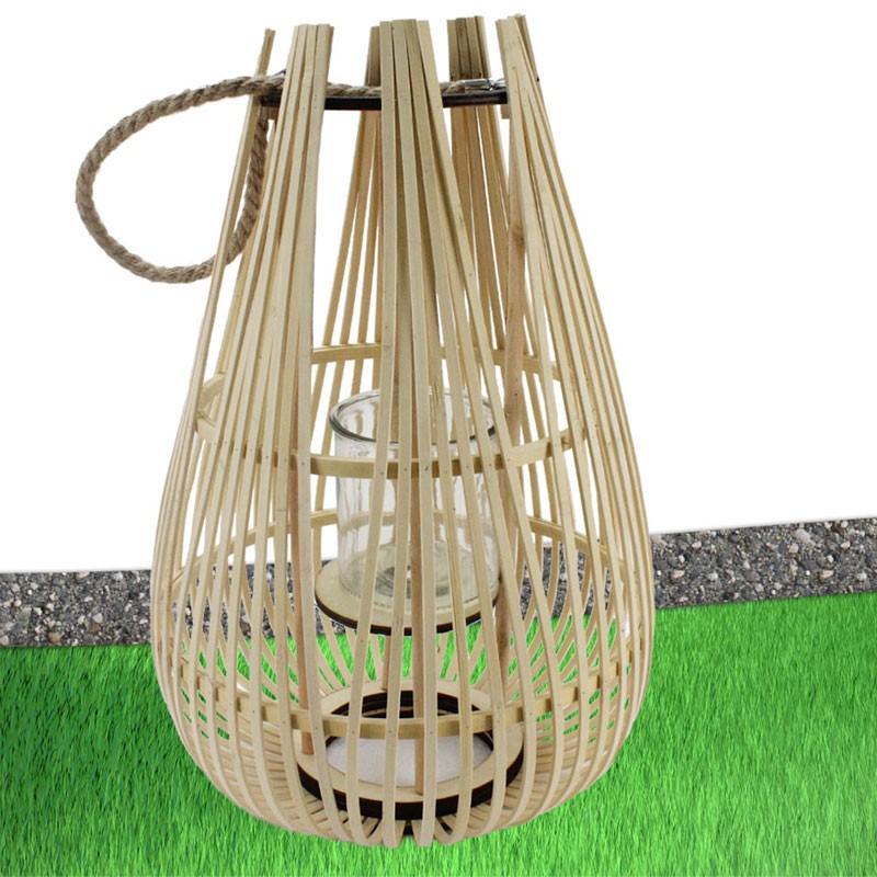Lanterna in bamboo ratan naturale  35 x 54 cm 406562