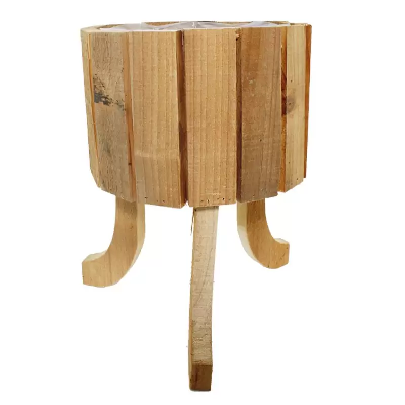 Porta piante in legno colore naturale  18 x 27 cm 402540