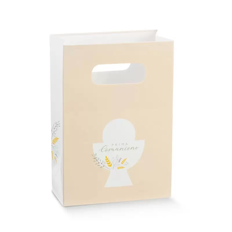 Shopper in cartoncino con maniglia prima comunione 16856 1 pz. 100 x 50 x 145  mm