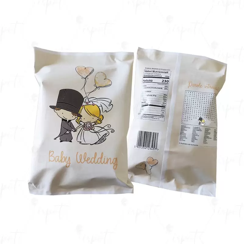 PATATINE BABY WEDDING SPOSI CUORI - 10 BUSTE