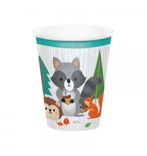 Bicchieri Animali del Bosco Woodland Animals 8 pz 343967