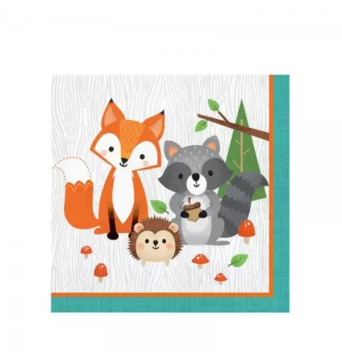 Tovaglioli Animali del Bosco Woodland Animals 16 pz 343947