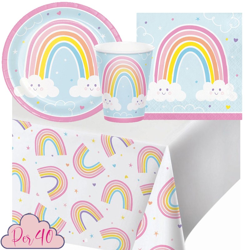 Porta confetti nascita tema arcobaleno - Rainbow party favors