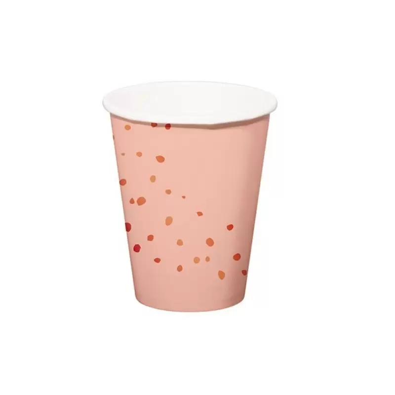Bicchieri di carta Rosa Elegant Lush Blush 350 ml 8 Pz 67001