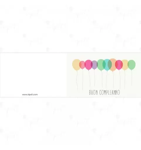 BIGLIETTINO BOMBONIERA BUON COMPLEANNO - 1 PZ