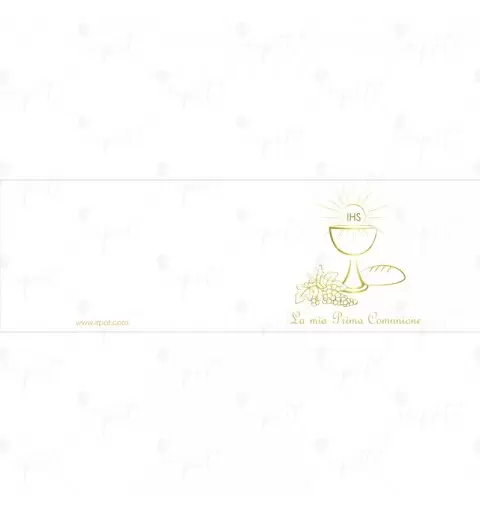 100 BIGLIETTINI BOMBONIERA PRIMA COMUNIONE GOLD PERSONALIZZABILI