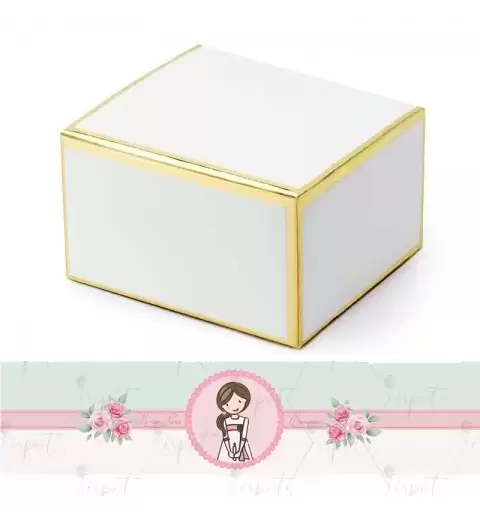 20 SCATOLINE BIANCHE ORO PRIMA COMUNIONE BAMBINA FLOREAL