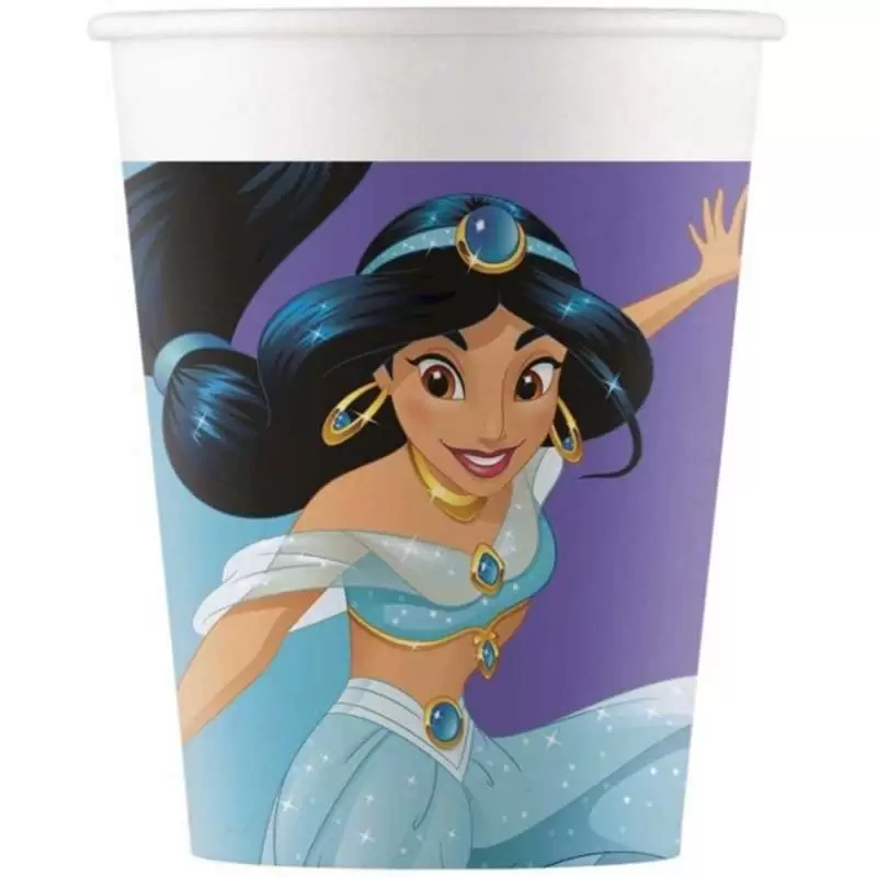 BICCHIERI PRINCIPESSE DISNEY JASMINE - 8 PZ