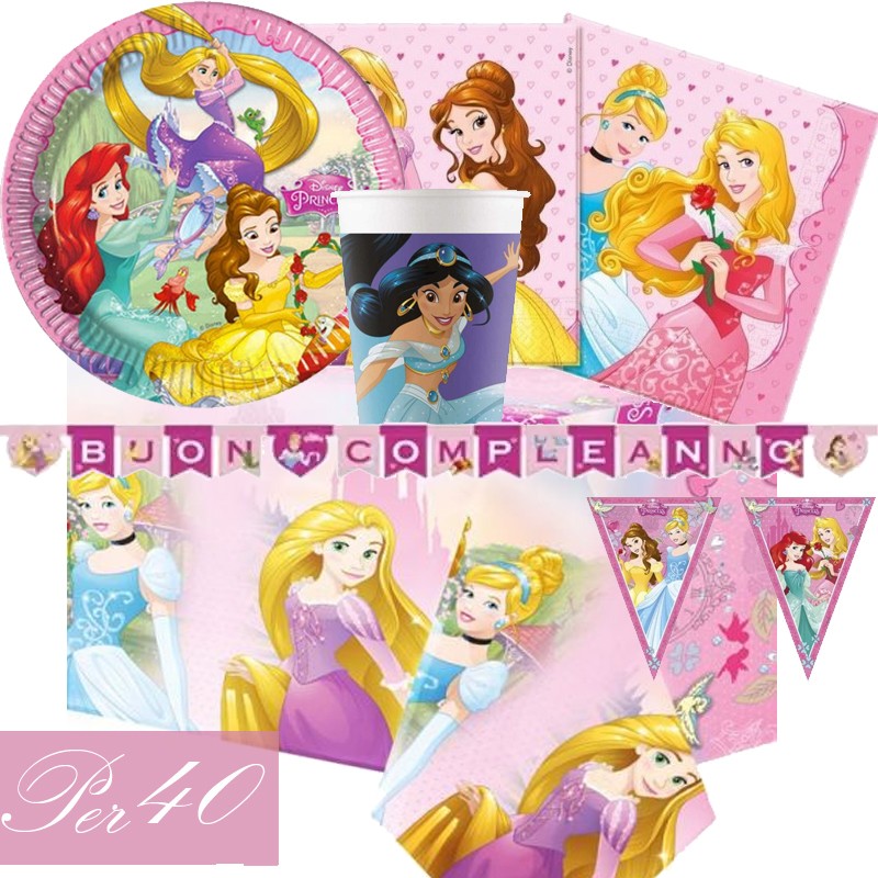 Festa a Tema Principesse Disney per Compleanno Bambine - Kit n°1