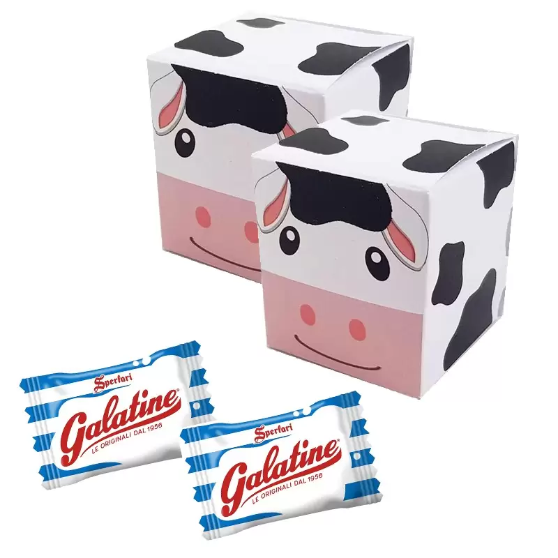 20 SCATOLINE MUCCA CON CARAMELLE GALATINE AL LATTE
