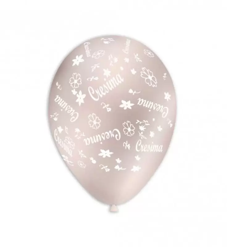 Palloncini 11/12 perla bianca globo Cresima 100 pz. GSMD110 GLO-27