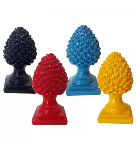 pigne decorative multicolor mini pomi porta fortuna T1007 4 pz 7,5 x 3,5 cm
