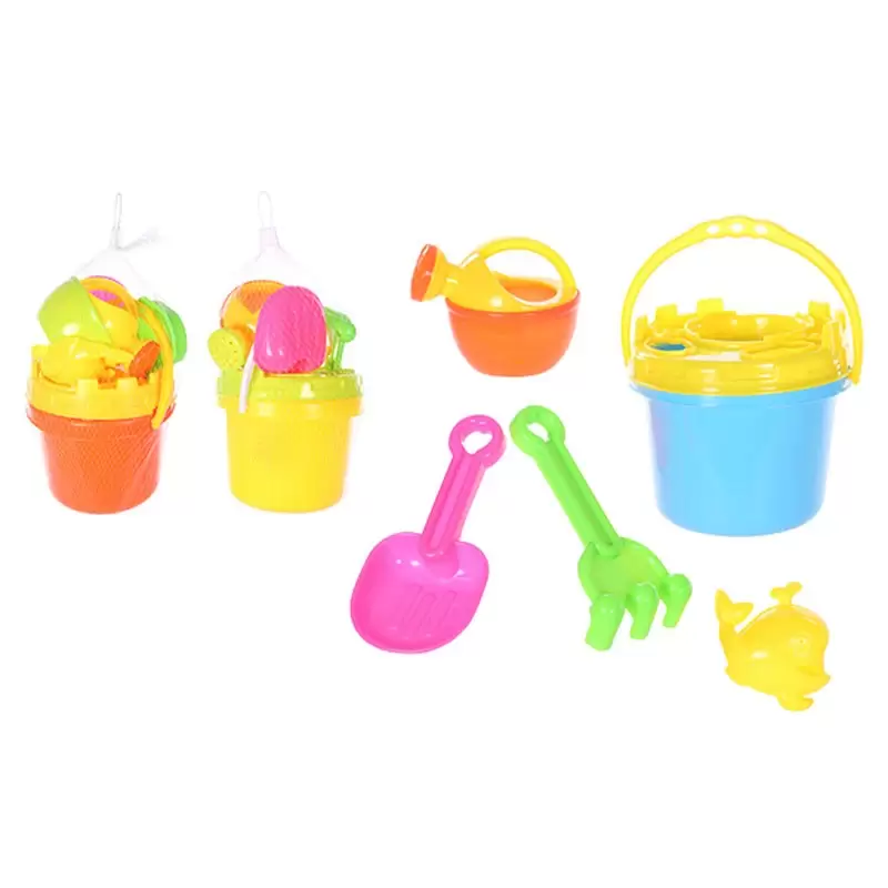 set mare secchiello + accessori 6 pz 15 x 13 cm 108589