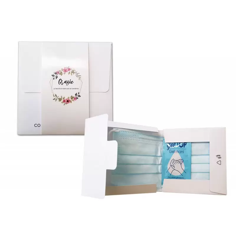COURTESY BAG STOP COVID-19 GRAZIE FLORAL - 10 PZ