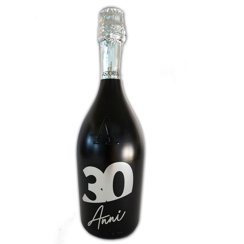 Bottiglia prosecco Astoria brut 0.75 LT black 30 anni
