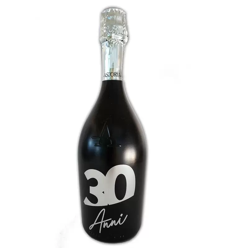 Bottiglia prosecco Astoria brut 0.75 LT black 30 anni