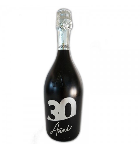 Bottiglia prosecco Astoria brut 0.75 LT black 30 anni