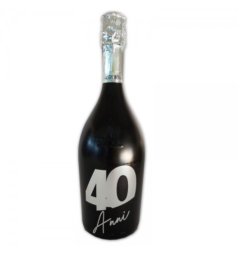Bottiglia prosecco Astoria brut 0.75 LT black 40 anni