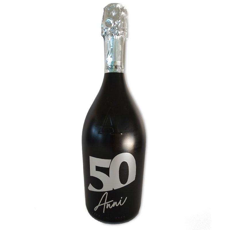 Bottiglia prosecco Astoria brut 0.75 LT black 50 anni