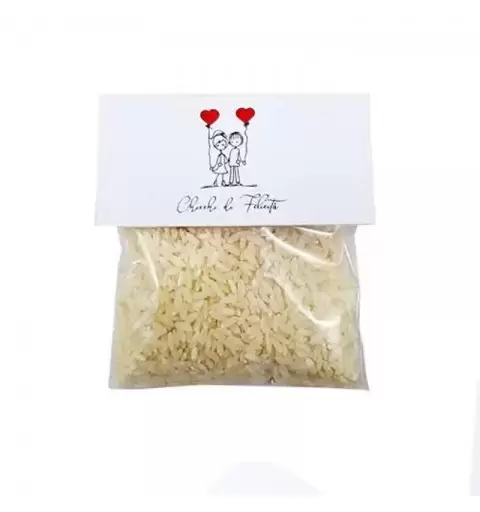 CARTONCINO CHIUDIBUSTA MATRIMONIO SPOSI CUORI ROSSI - CHICCI DI FELICITÀ