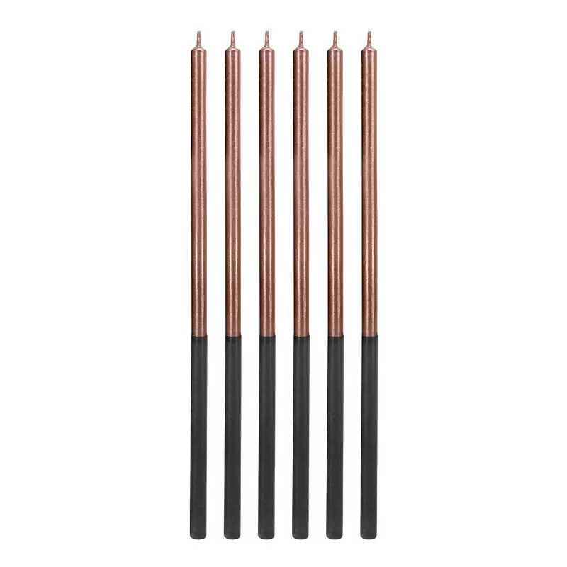 Candele di compleanno Platino rose gold 14,5 cm 6 pz. 7C-SPRZ