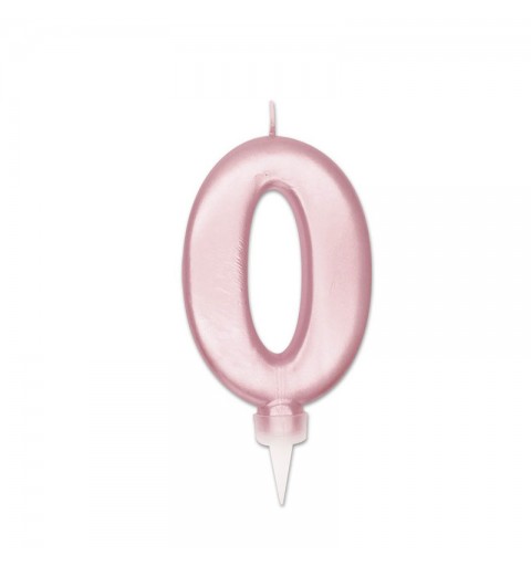 Candelina numerale Plump Rosa perla n 0 cm 10 - 72860