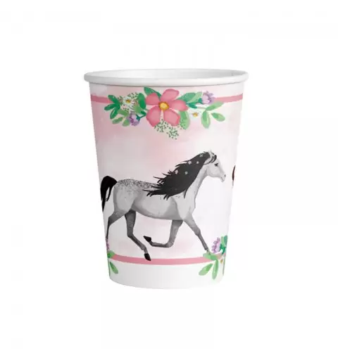 Bicchieri carta 250 ml Cavallo - Beautyful Horses 8 pz.