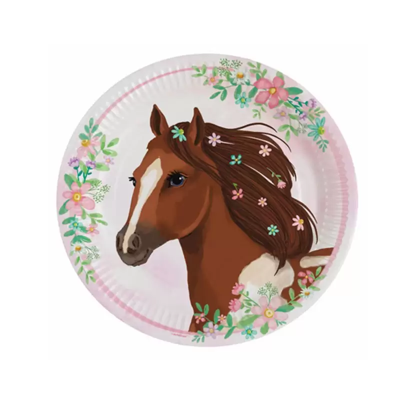 Piatti carta 23 cm Cavallo - Beautiful Horses 8 pz 9909874