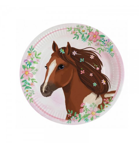 Piatti carta 23 cm Cavallo - Beautiful Horses 8 pz 9909874