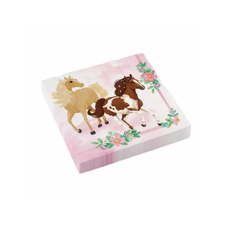 Tovaglioli 33 x 33 cm Cavallo - Beautyful Horses 20 pz