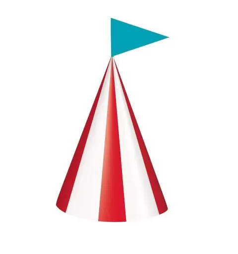 Cappellini in carta circus carnival party  8 pezzi 72481