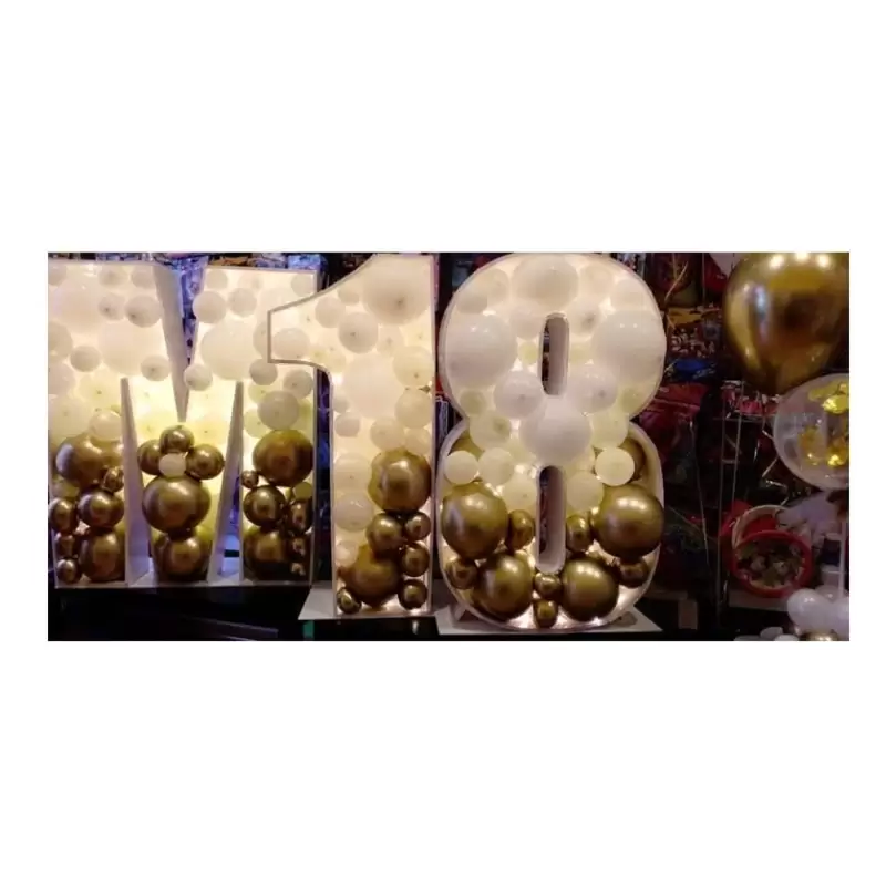 NUMERO O LETTERA PORTA PALLONCINI IN POLISTIROLO