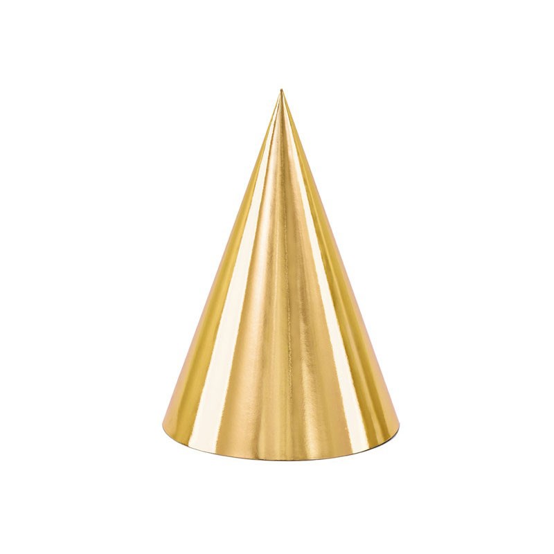Cappellini in carta oro gold 10 cm 6 pz.  CZAP6-019M